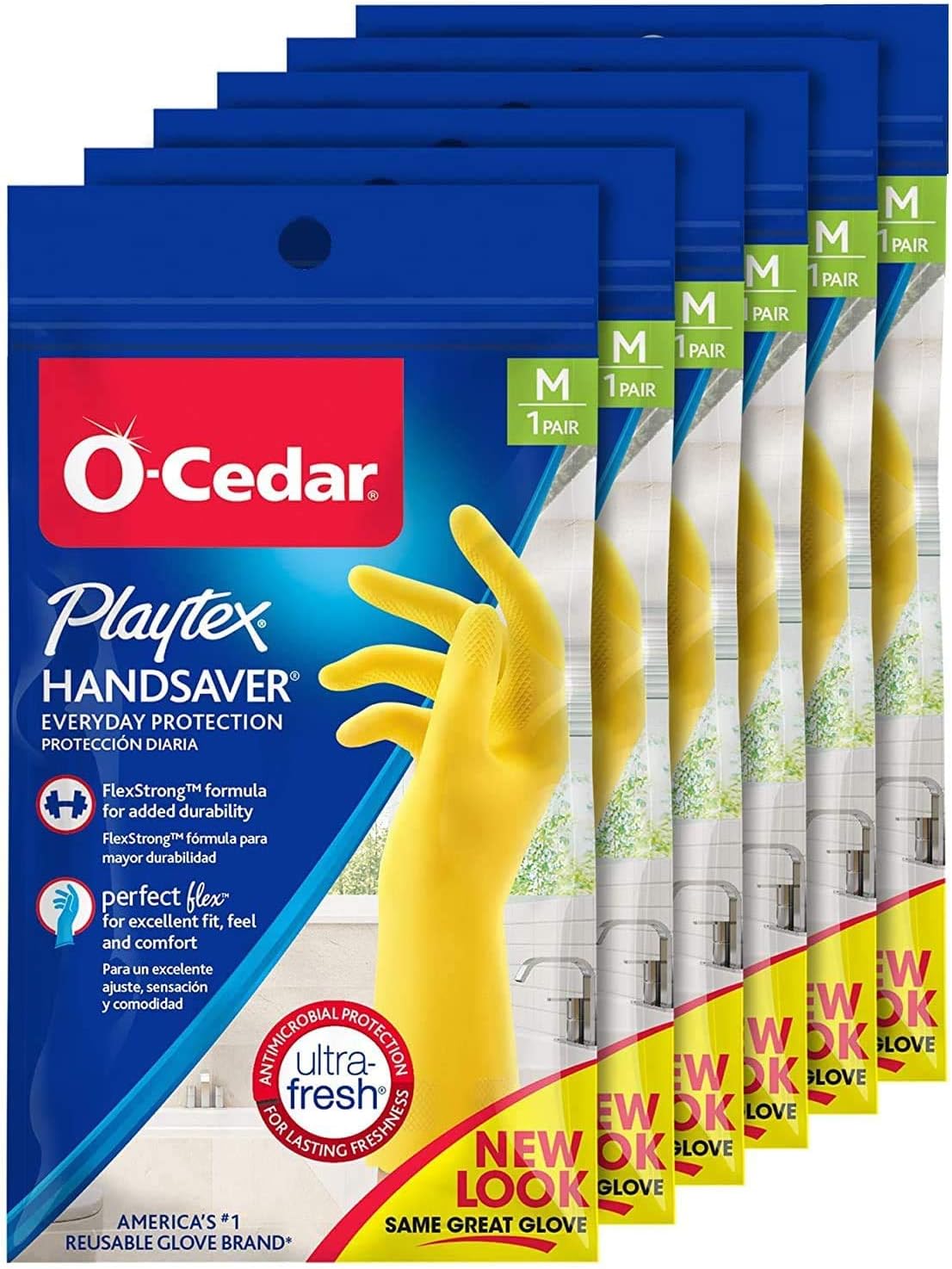 Guantes goma limpieza cocina hogar 6 pares