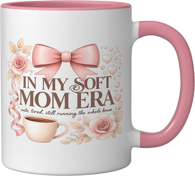 Taza Cerámica Café para Mamá Rosa/Blanco