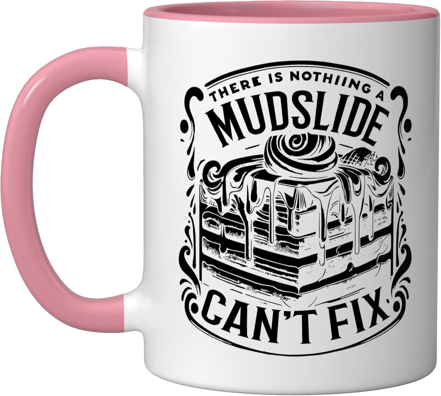 Taza Cerámica para Bebidas Alcohólicas Rosa/Blanca
