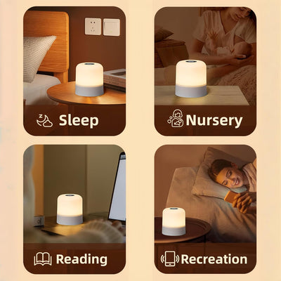 Luz Nocturna Táctil Recargable para Bebé 3 Colores