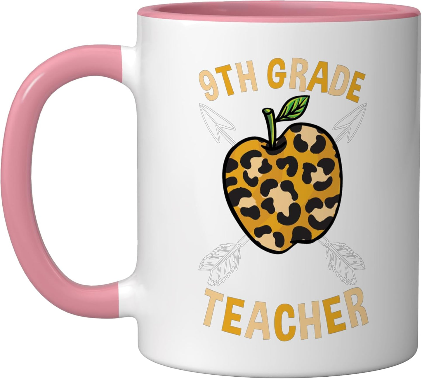 Taza Cerámica Estampado Leopardo Rosa/Blanco