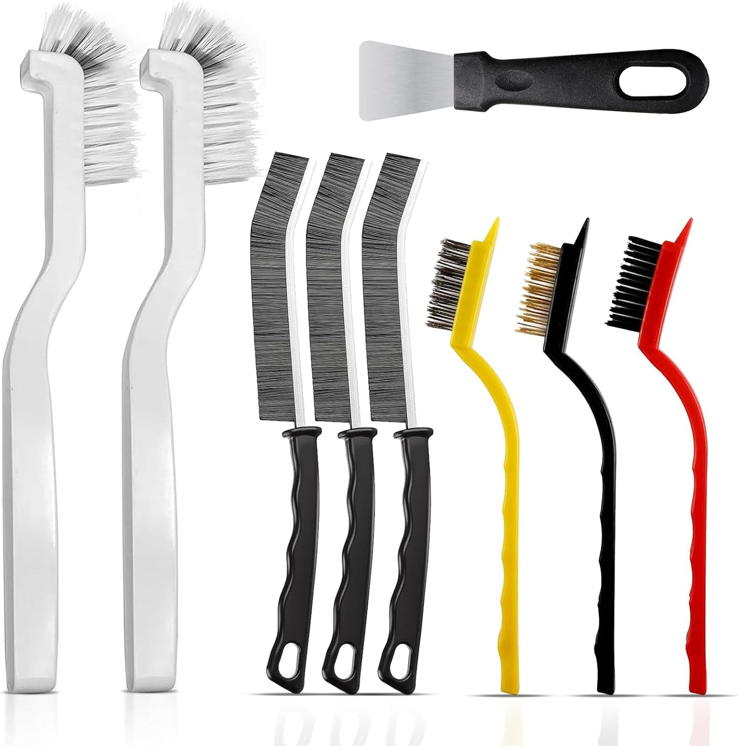 Set 9 Cepillos Cerdas Duras para Limpieza Profunda