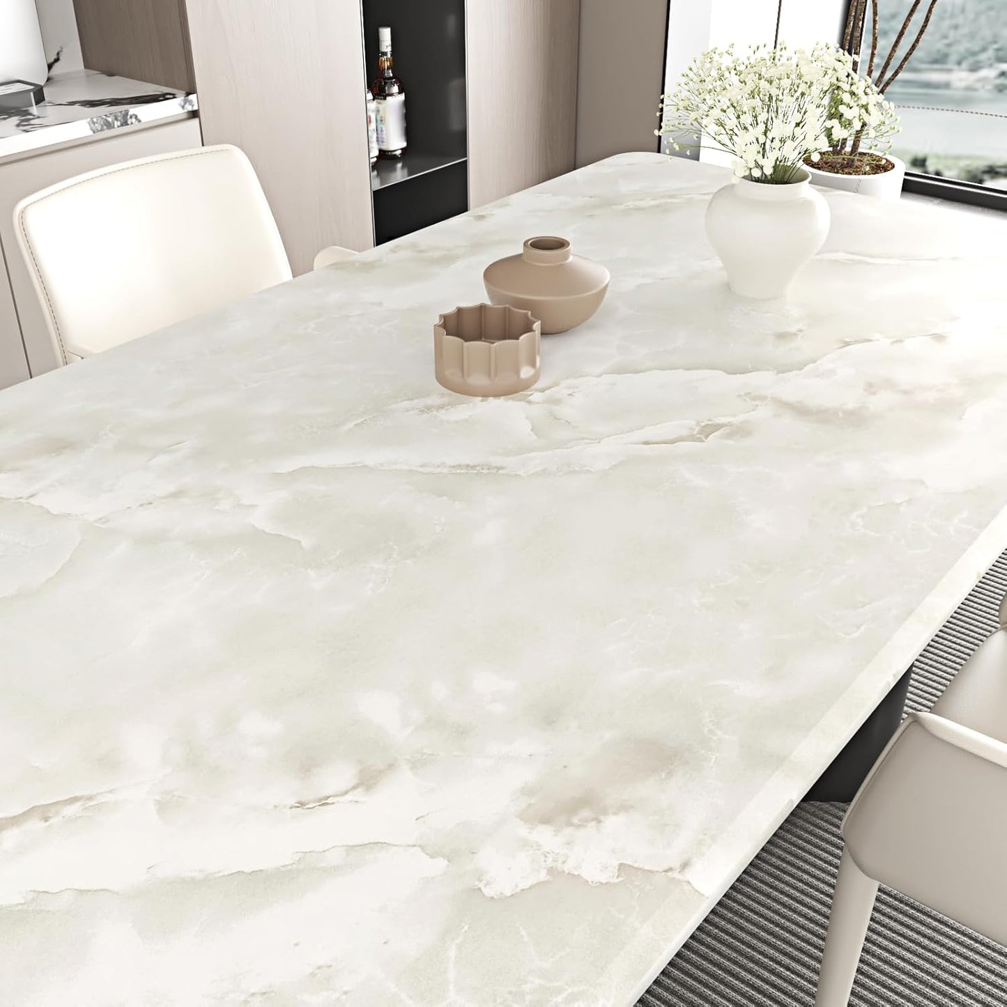 Papel adhesivo mármol beige para encimeras y armarios