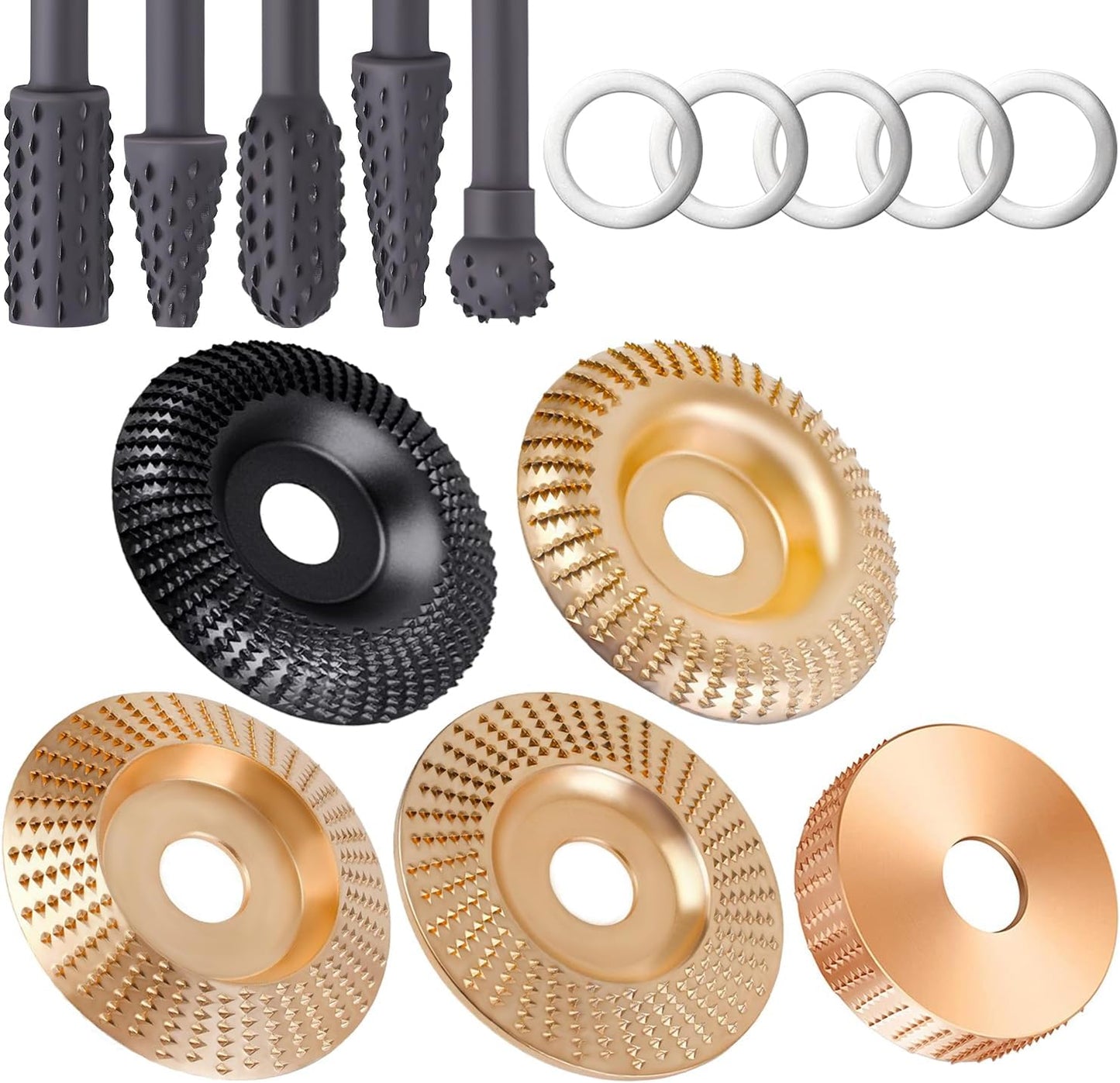 Set 5 Discos Moldear Madera para Amoladora Angular