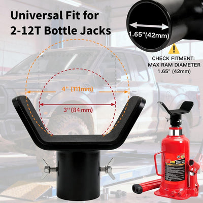 Adaptador gato botella acero 1/4pulg para tubos 3-4pulg