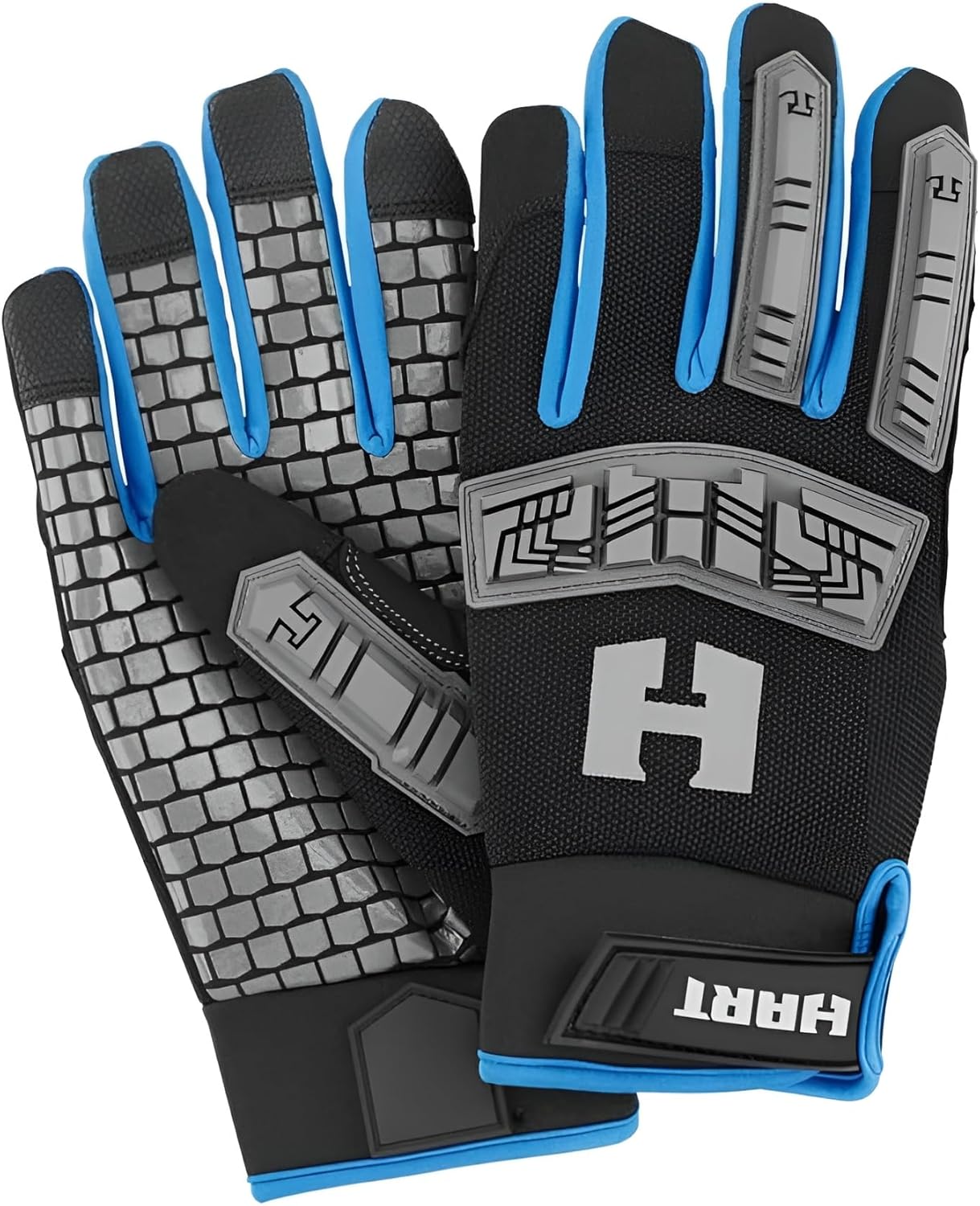 Guantes impacto protección agarre negro azul talla M