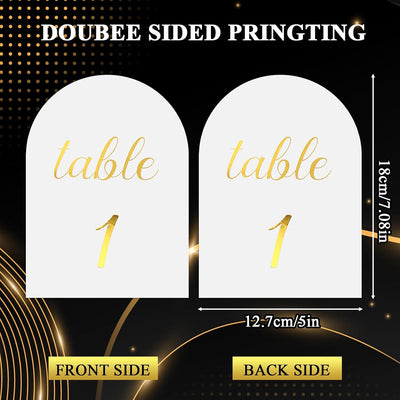 Números de mesa del 1 al 30 con tarjeta principal de 5x7 pulgadas
