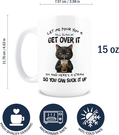 Taza de café sarcástica de cerámica para amantes de los gatos