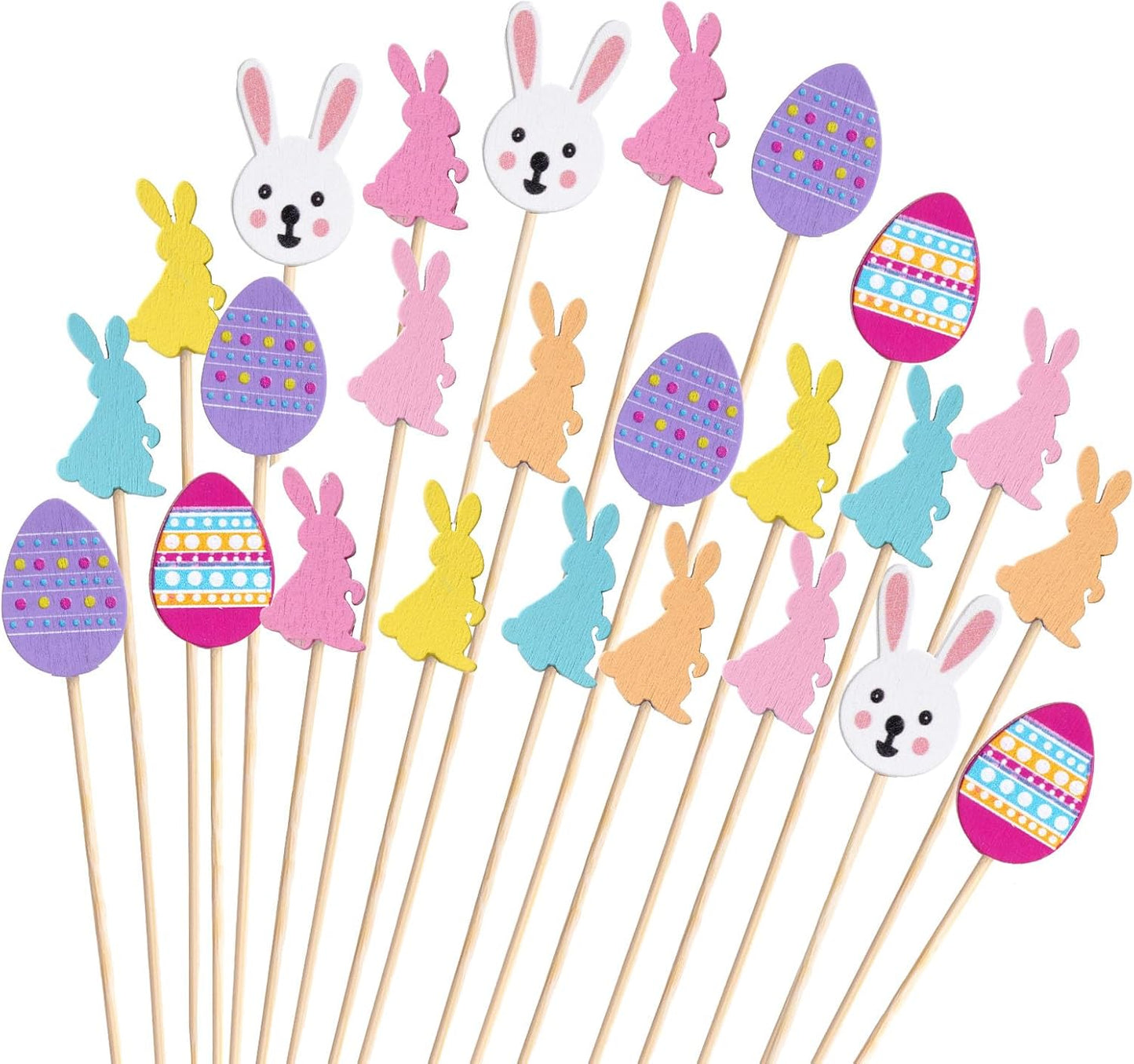 Paquete de 100 palillos de dientes de Pascua para aperitivos y postres