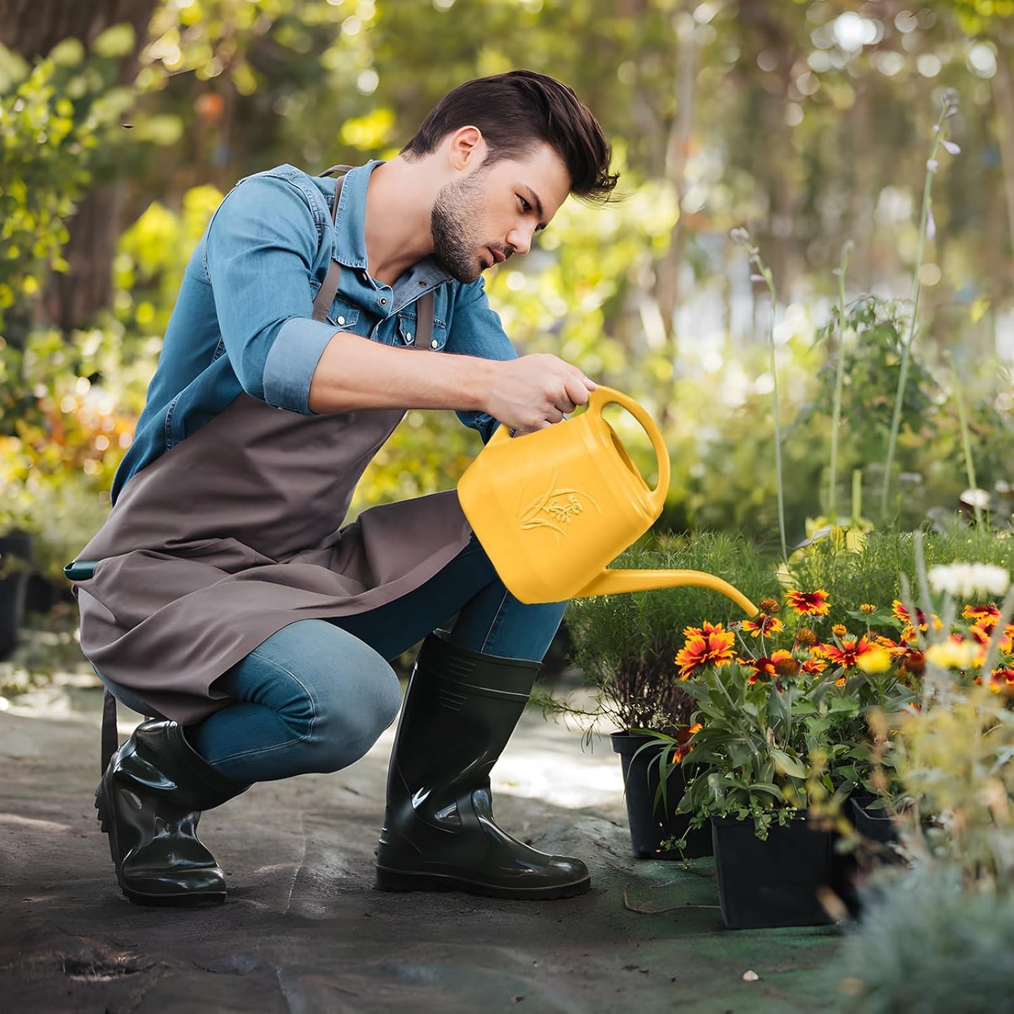 Regadera jardín 1/2gal naranja