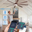 Ventilador techo inteligente 88pulg luces motor CC