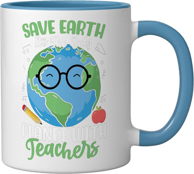 Taza Cerámica con Profesores Azul/Blanco