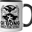 Taza Cerámica Meditación Qigong Negro/Blanco
