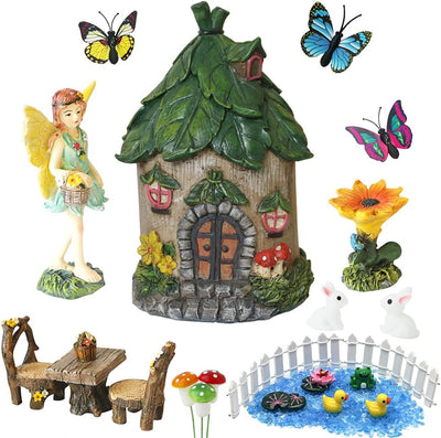 Kit figuras hadas jardín miniatura regalo niño