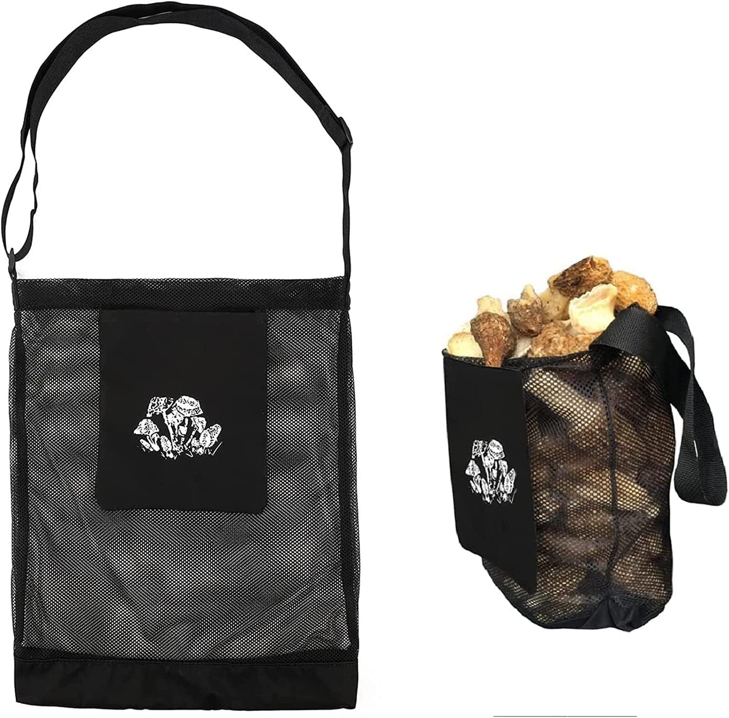 Cesta plegable para hongos y frutas de malla