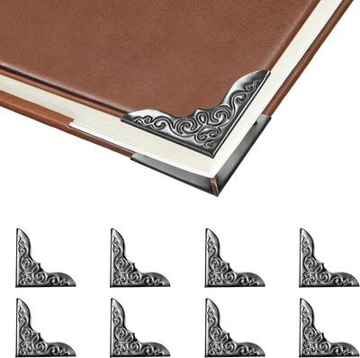 100 Protectores Esquina Metal para Libros y Marcos Fotos Negras