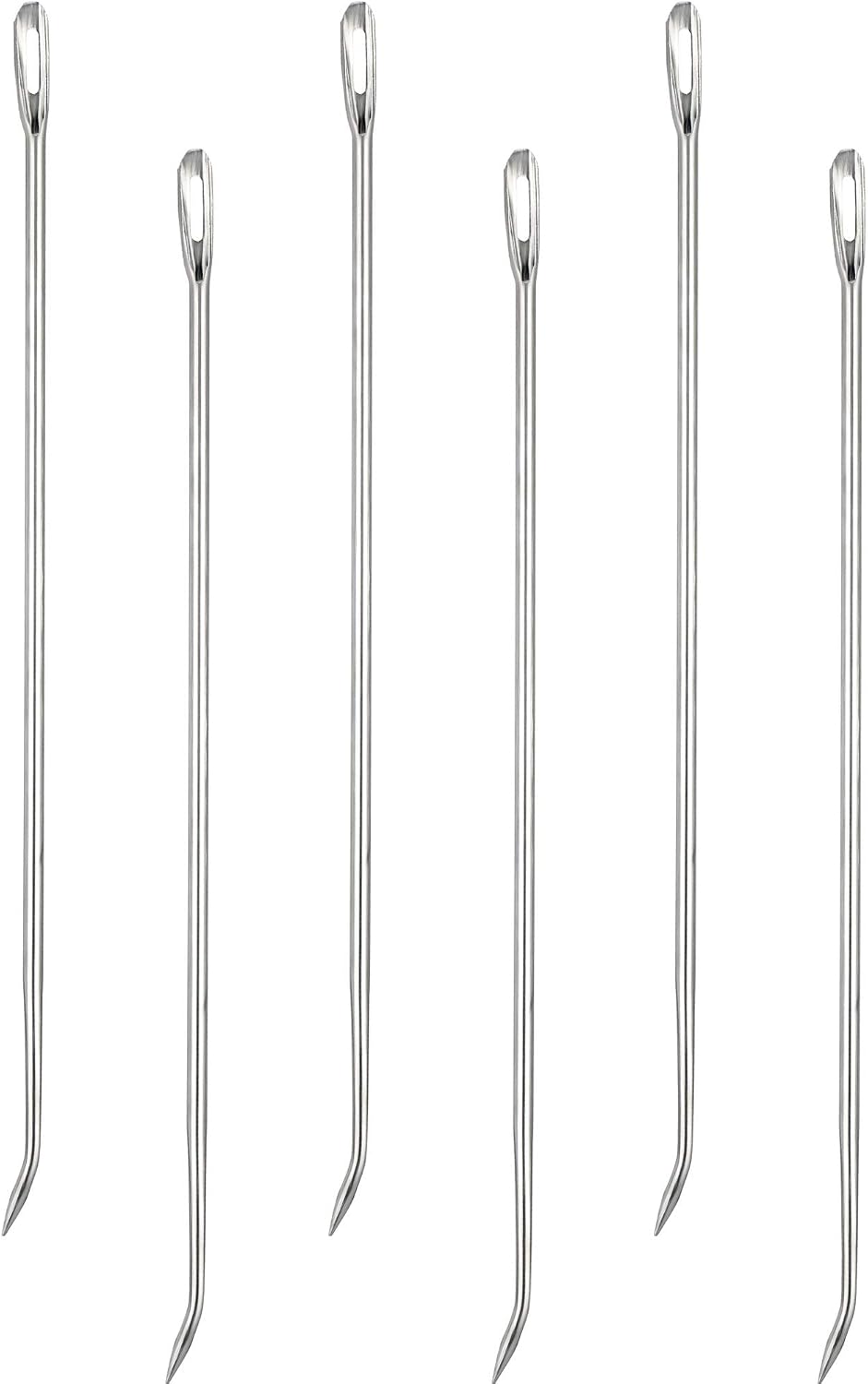 6 Agujas Curvadas Acero Inox para Carnes Enrolladas