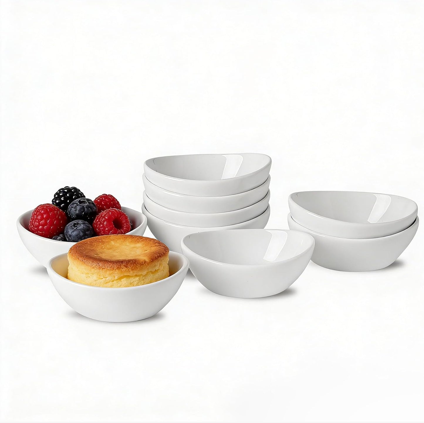 Set 10 Tazones Cerámica para Cremas y Salsas Resistente Horno