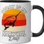 Taza cerámica narval divertida negra/blanca