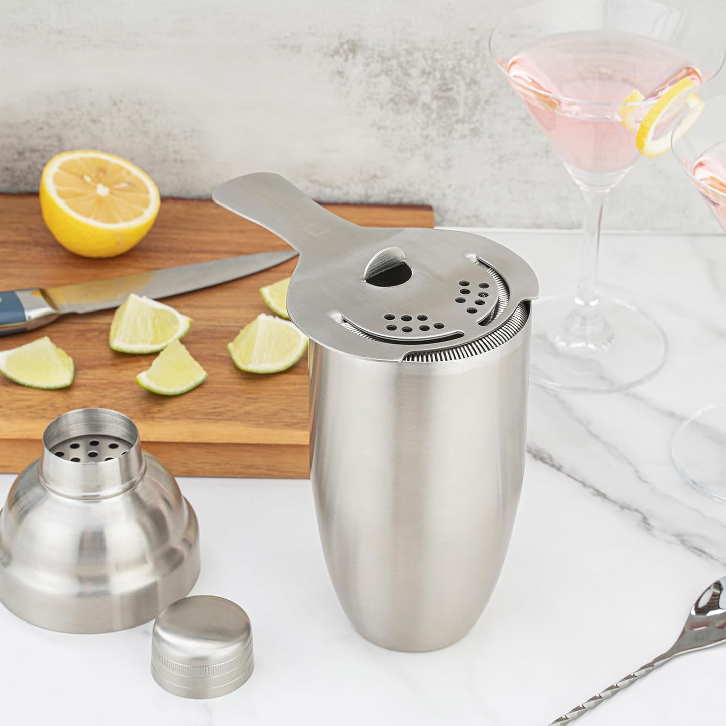 Set 4 Filtros Cocktail Acero Inox con Mango