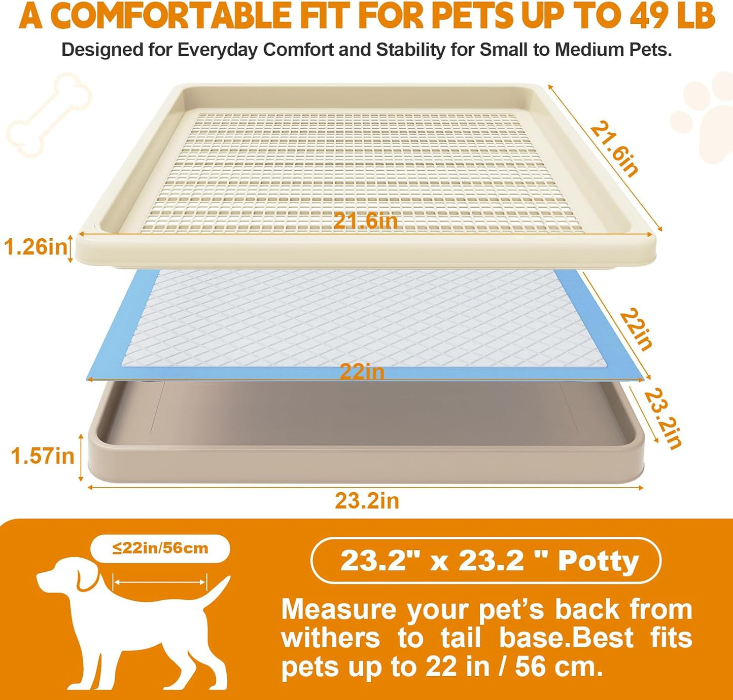 Soporte orina perros malla doble resistente fugas
