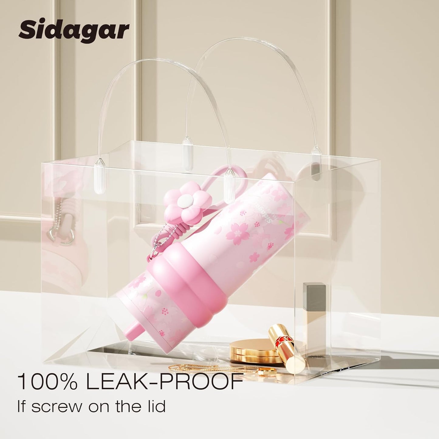 Vaso acero inox 24oz con popote térmico a prueba de fugas