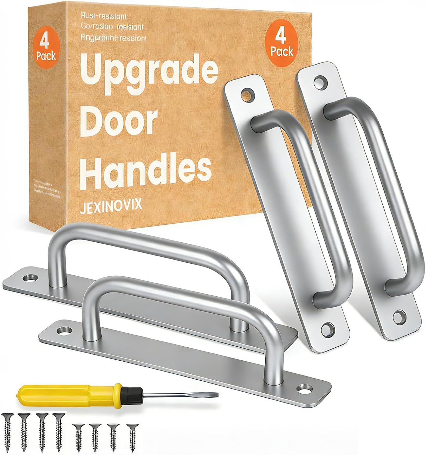 Manija puerta granero 7.1pulg plateada aluminio cocina gabinete