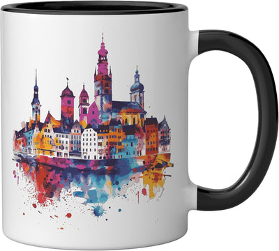 Taza Cerámica Oberkirch Negro/Blanco