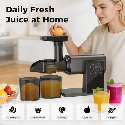 Exprimidor de prensa en frío con pantalla tactil LED para verduras fibrosas