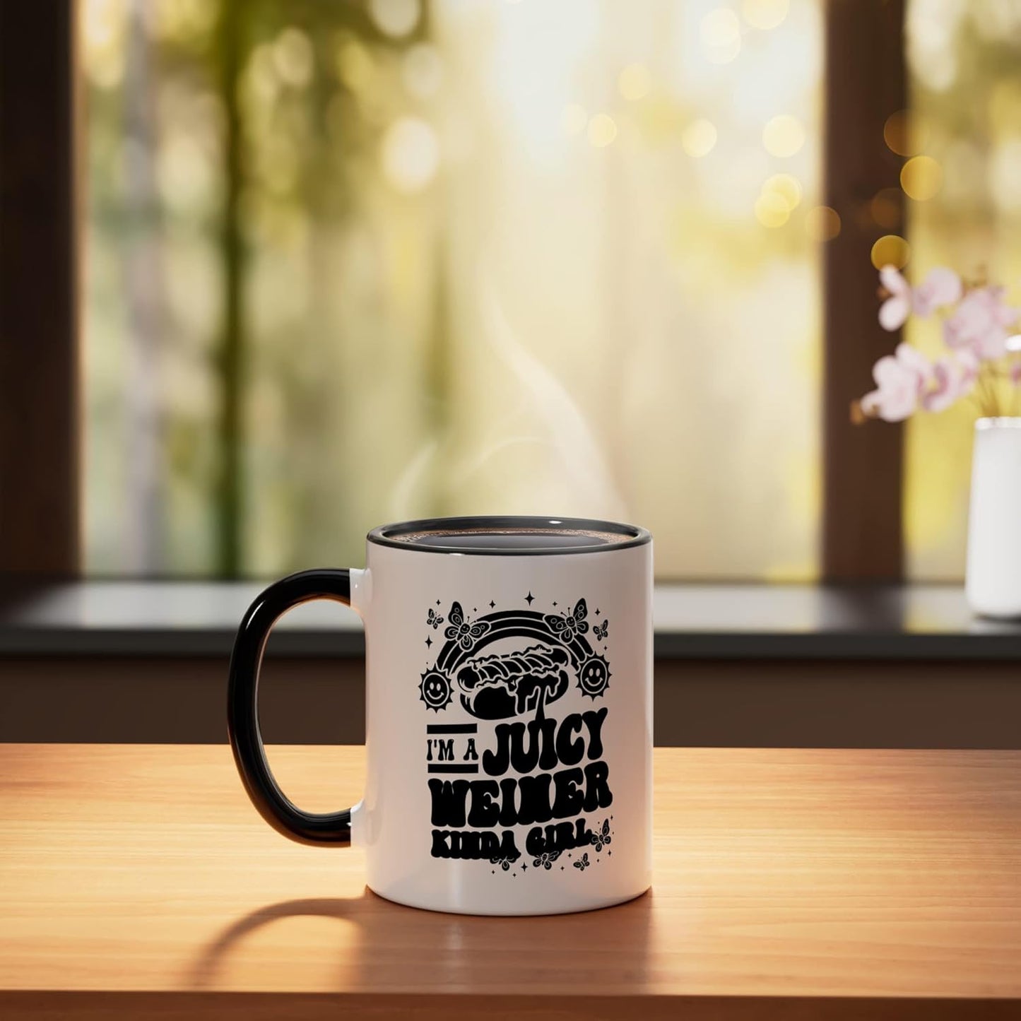Taza Cerámica Juice Wieners Glizzy Gobbler Negro/Blanco