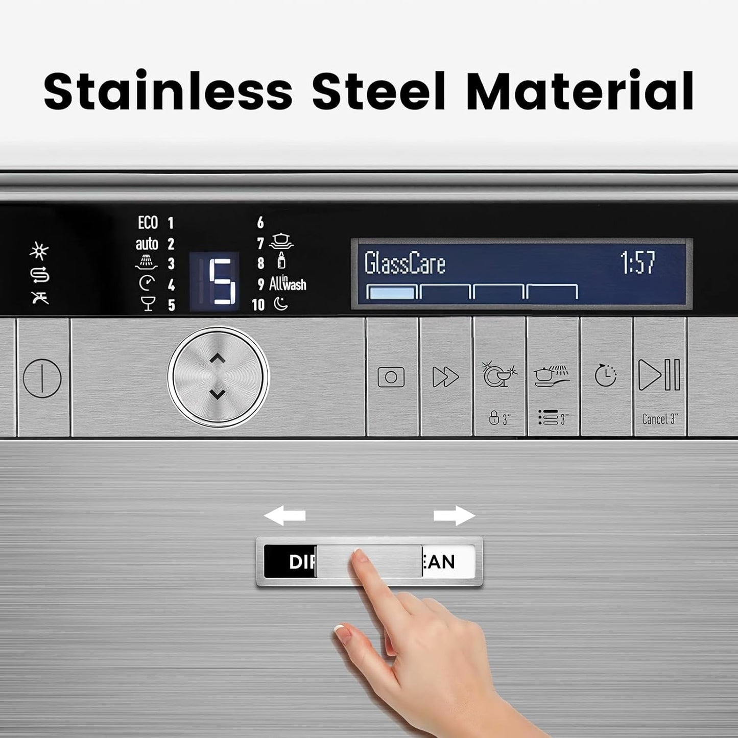 Imán lavavajillas acero inox resistente estilo negro blanco