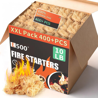 Arrancador fuego pino natural 400 pzas chimenea fogata
