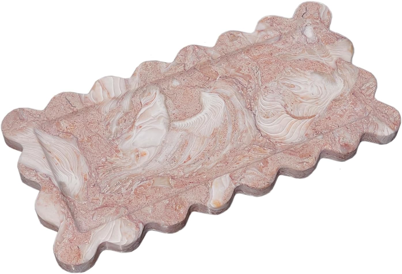 Bandeja rectangular mármol volantes para baño cocina soporte platos