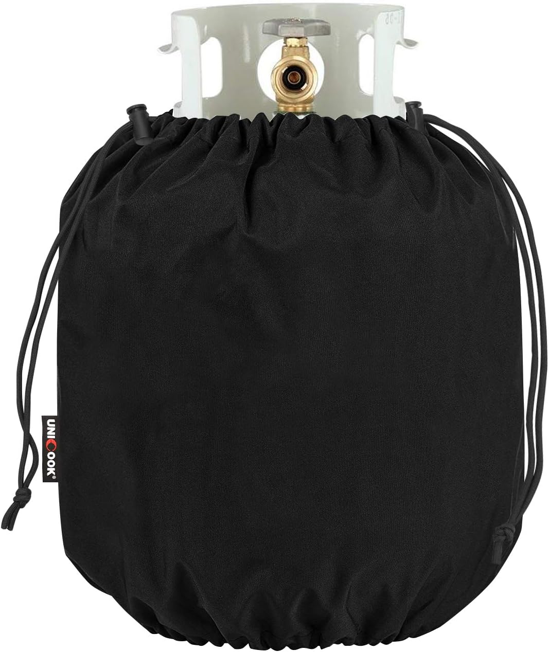 Cubierta tanque propano 20lb resistente agua con cordones negro