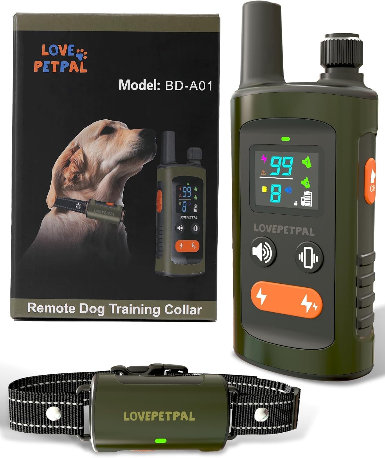 Collar entrenamiento perros IPX7 recargable 4 modos