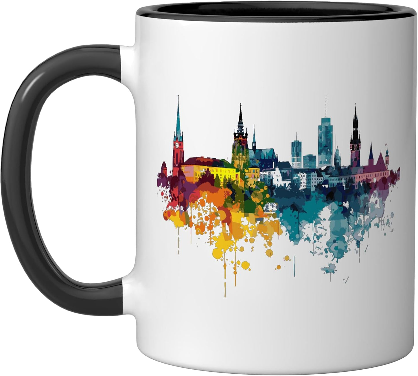 Taza Cerámica Negro/Blanco