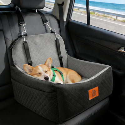 Asiento auto perro espuma viscoelástica funda lavable negro