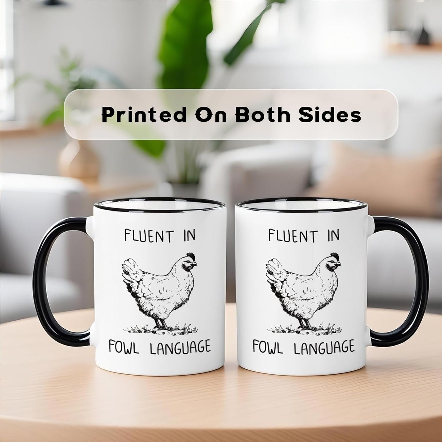 Taza de café de pollo divertida 11 oz - Regalo de cumpleaños para mujer y hombre