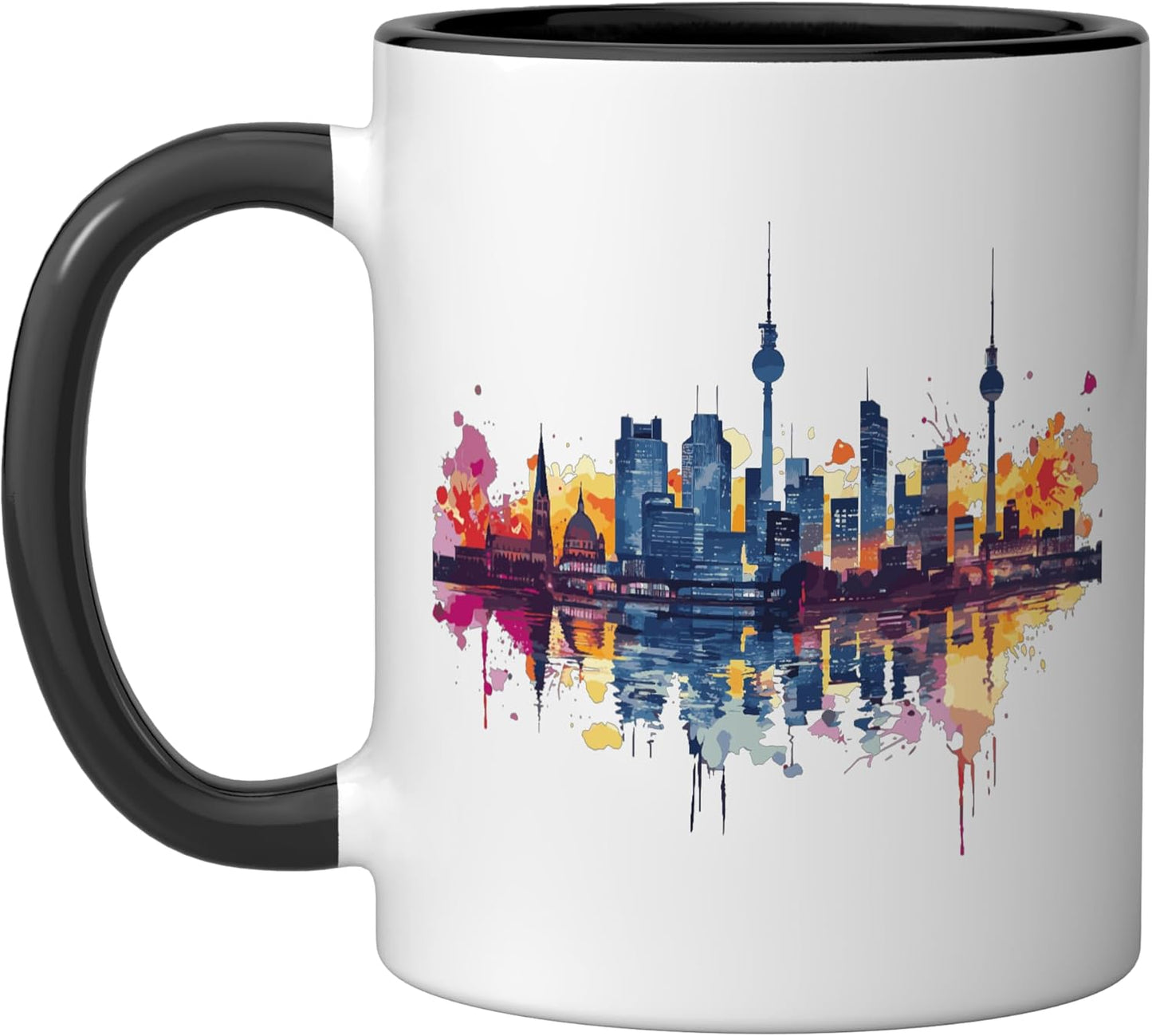 Taza Cerámica Negro/Blanco