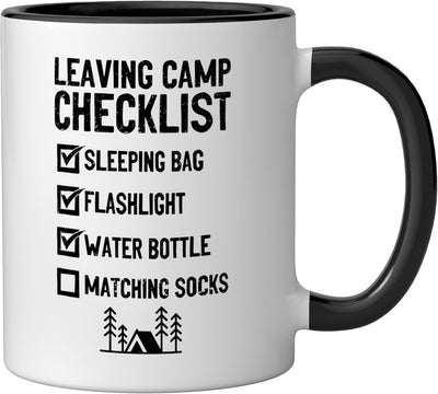 Taza Cerámica para Campamento Director Estilo Negro/Blanco