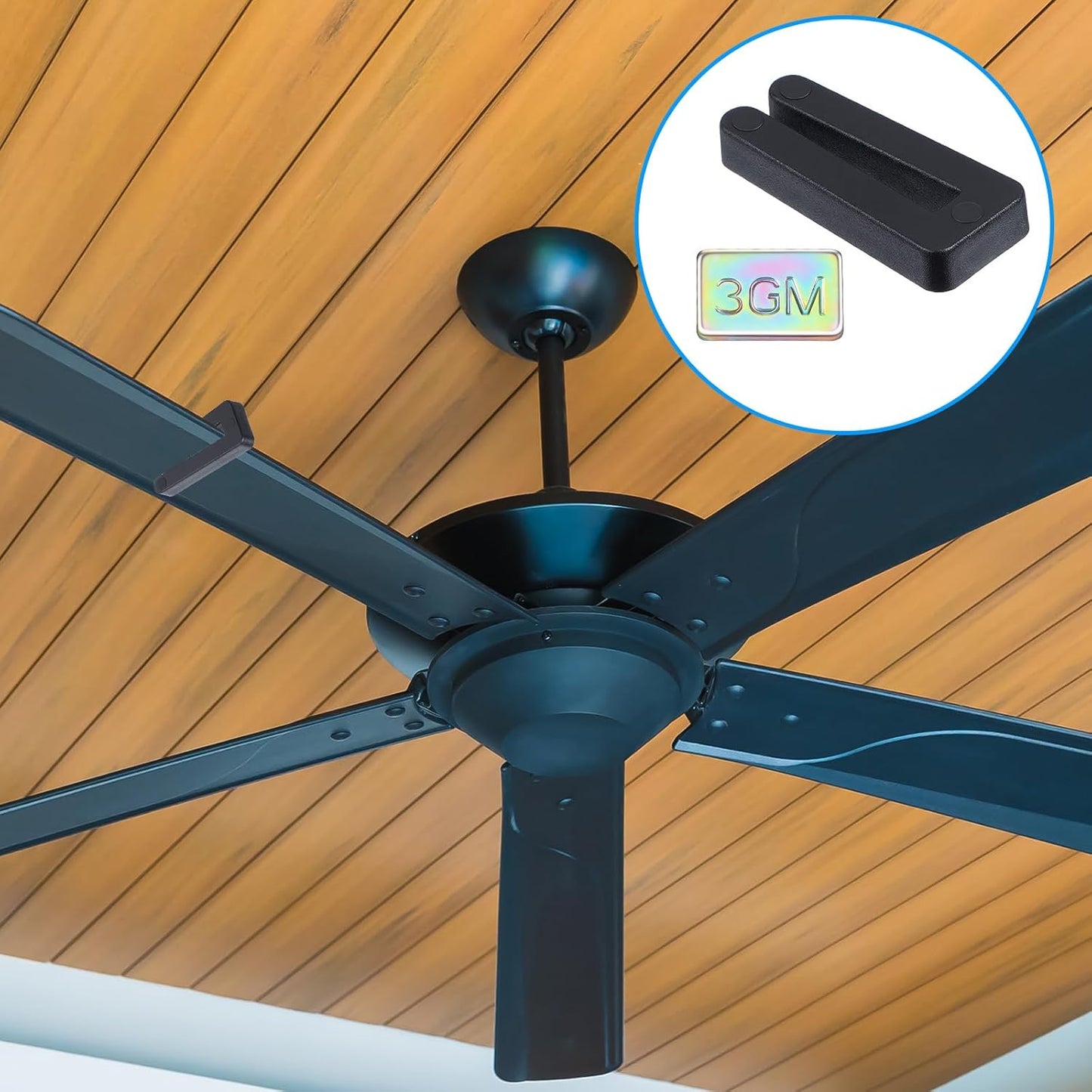 Kit equilibrio ventilador techo 20pzas 5 clips plástico 15 autoadhesivas