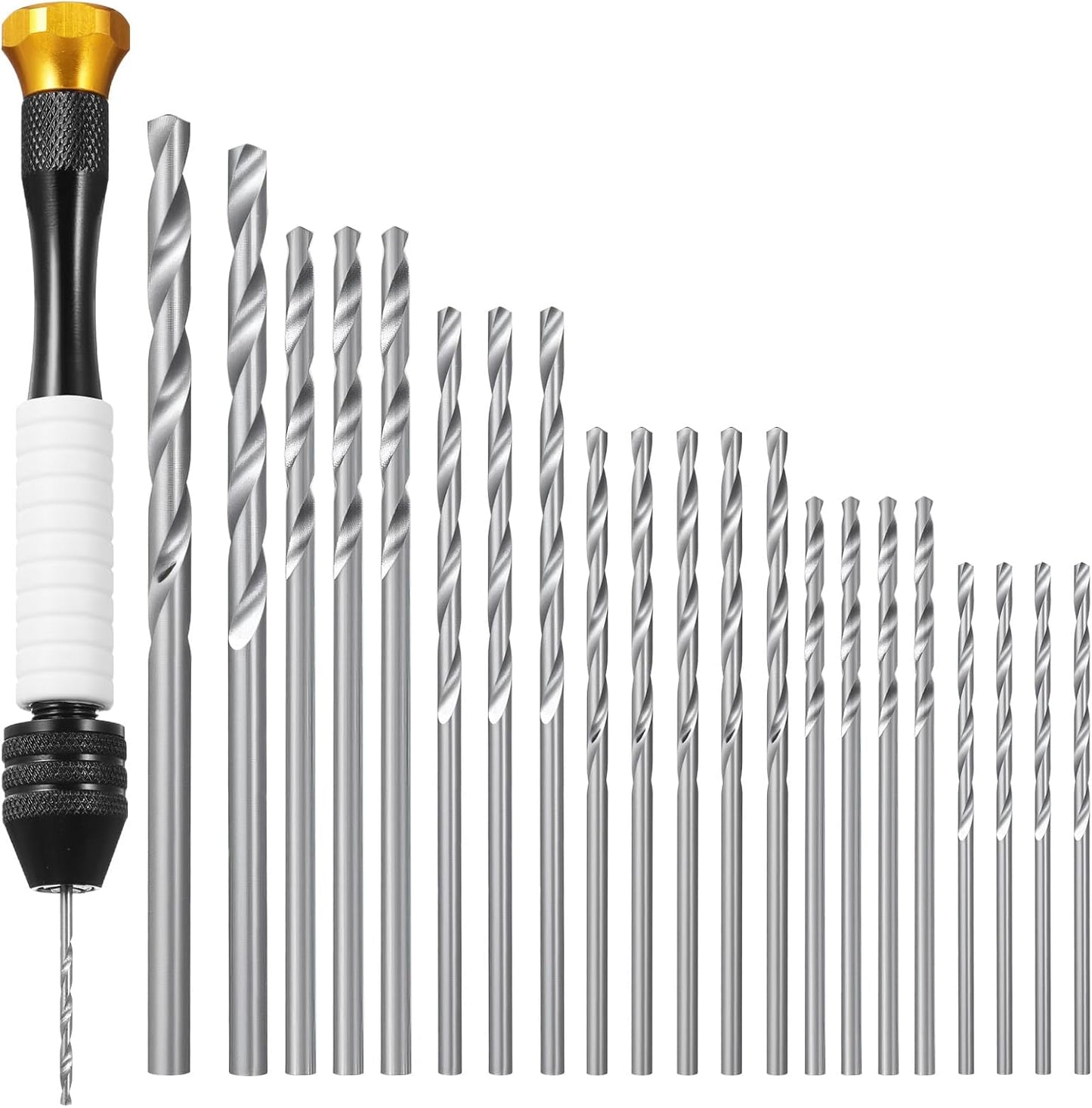 Set 22 Taladros Manuales con 21 Brocas Micro para Joyas y Resina