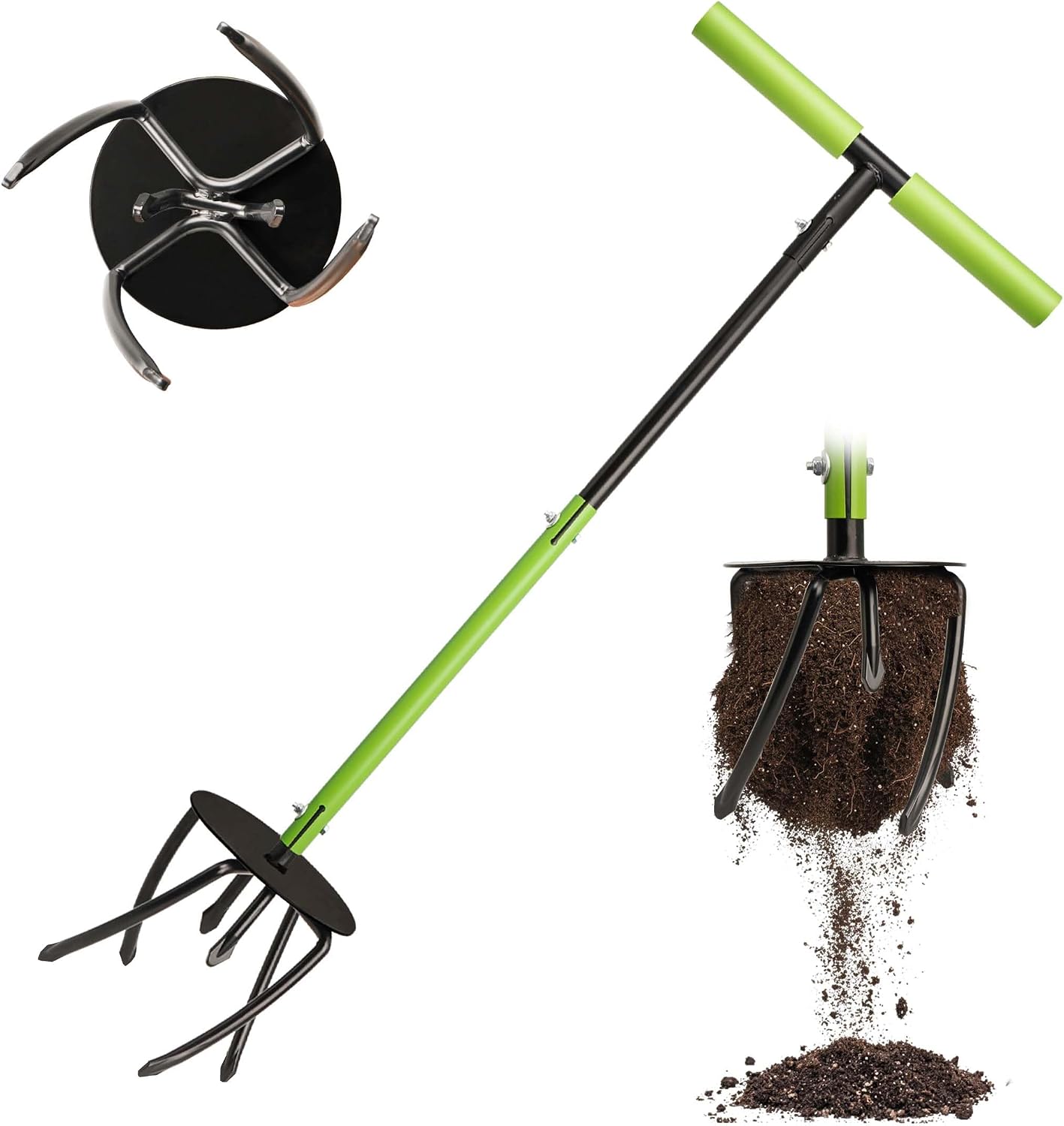 Cultivador manual púas flecha fresas anchas jardinería