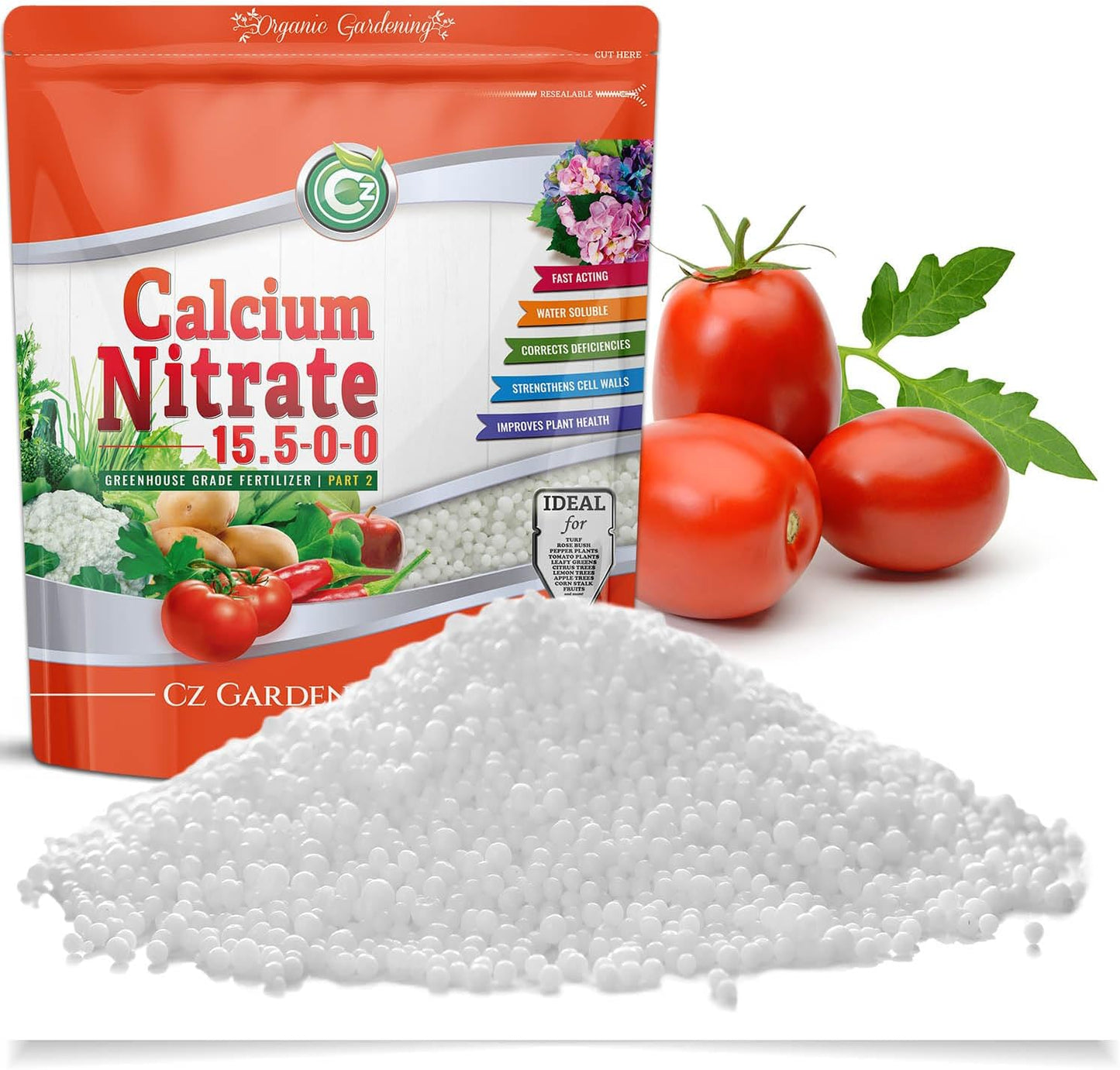 Fertilizante Nitrato Calcio 15.5-0-0 5lb para Hidroponía y Jardín