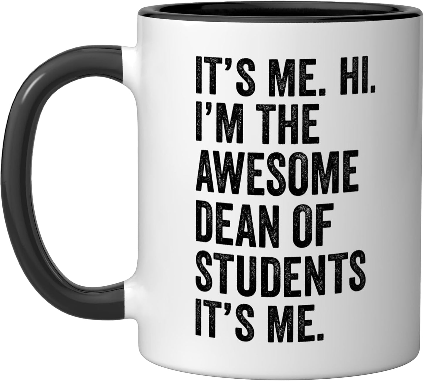Taza cerámica Dean Of Students negra/blanca