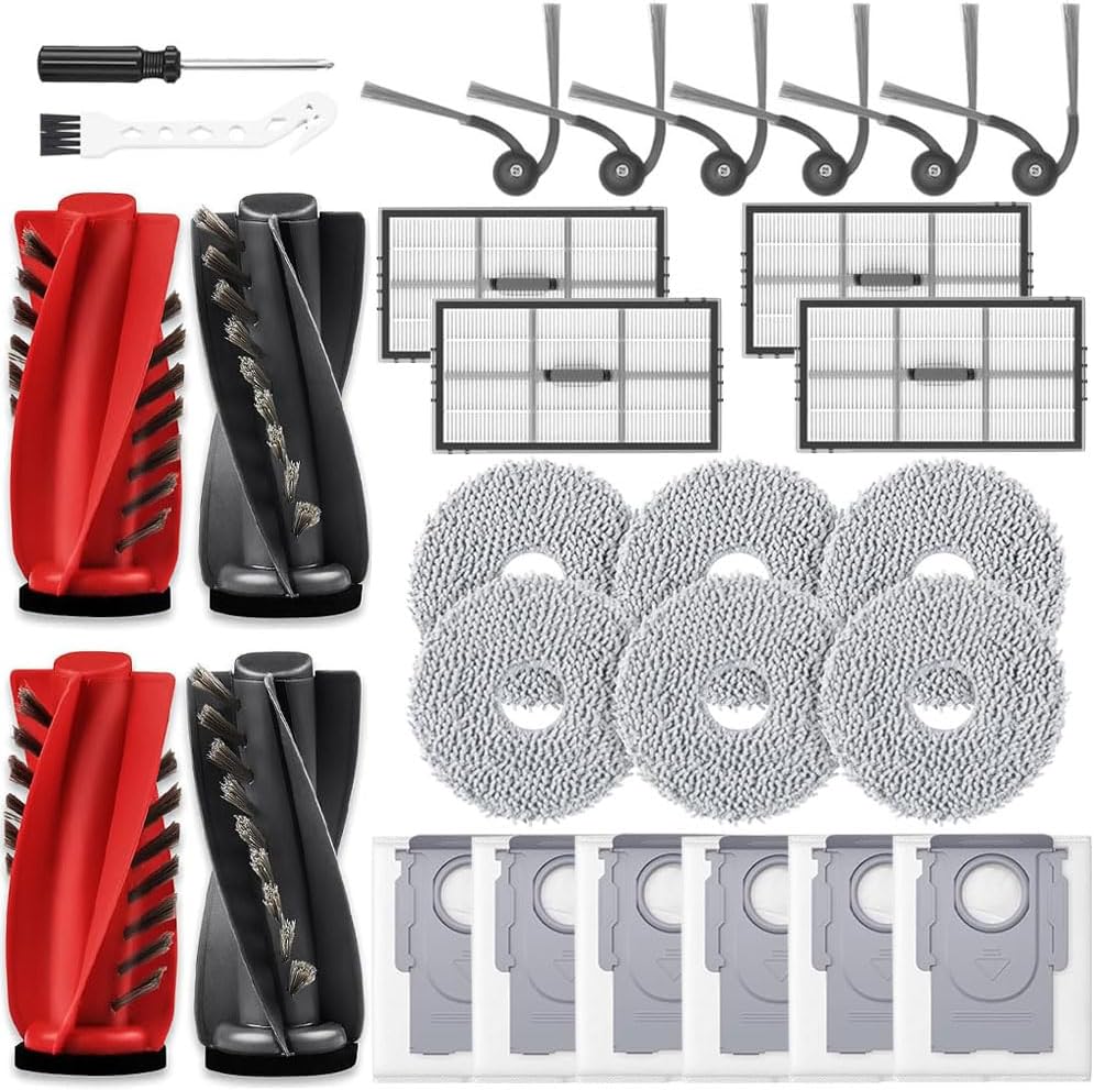 Kit accesorios Roborock Saros 10R 2 cepillos 4 filtros