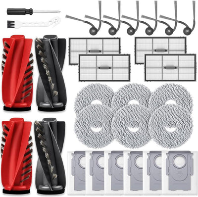 Kit accesorios Roborock Saros 10R 2 cepillos 4 filtros