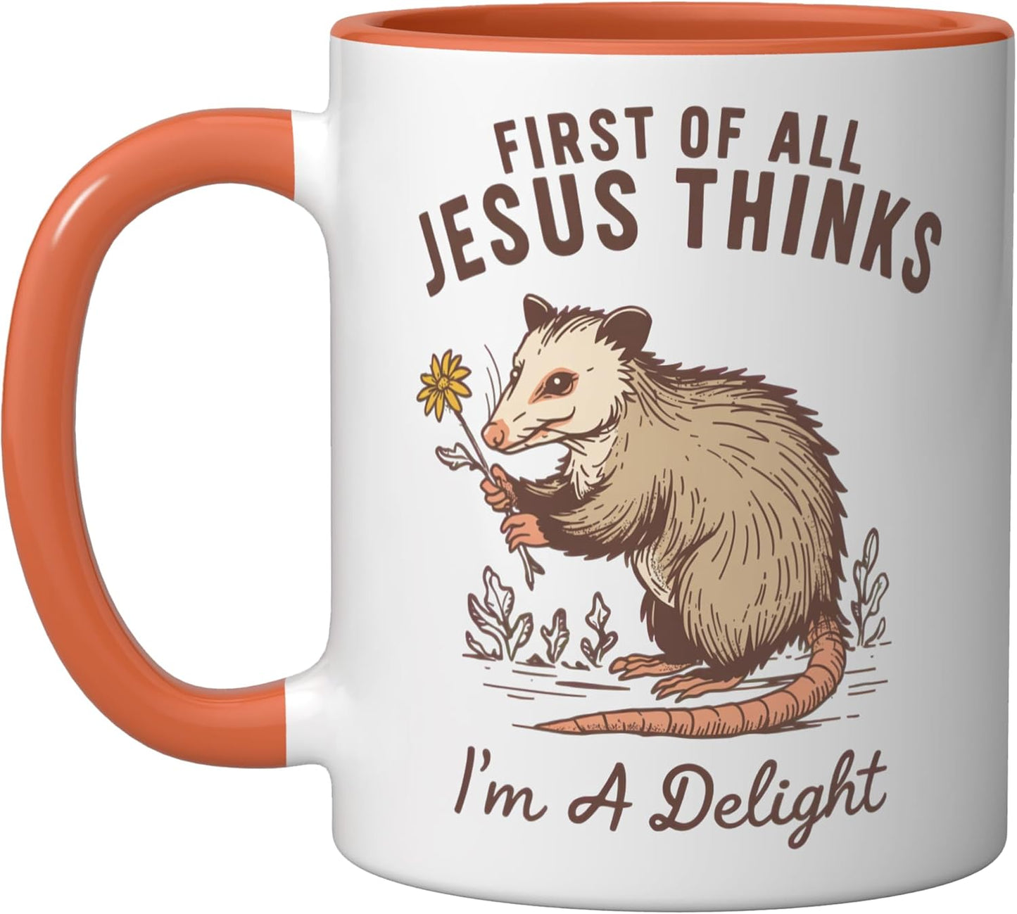 Taza Cerámica Opossum Orange/White