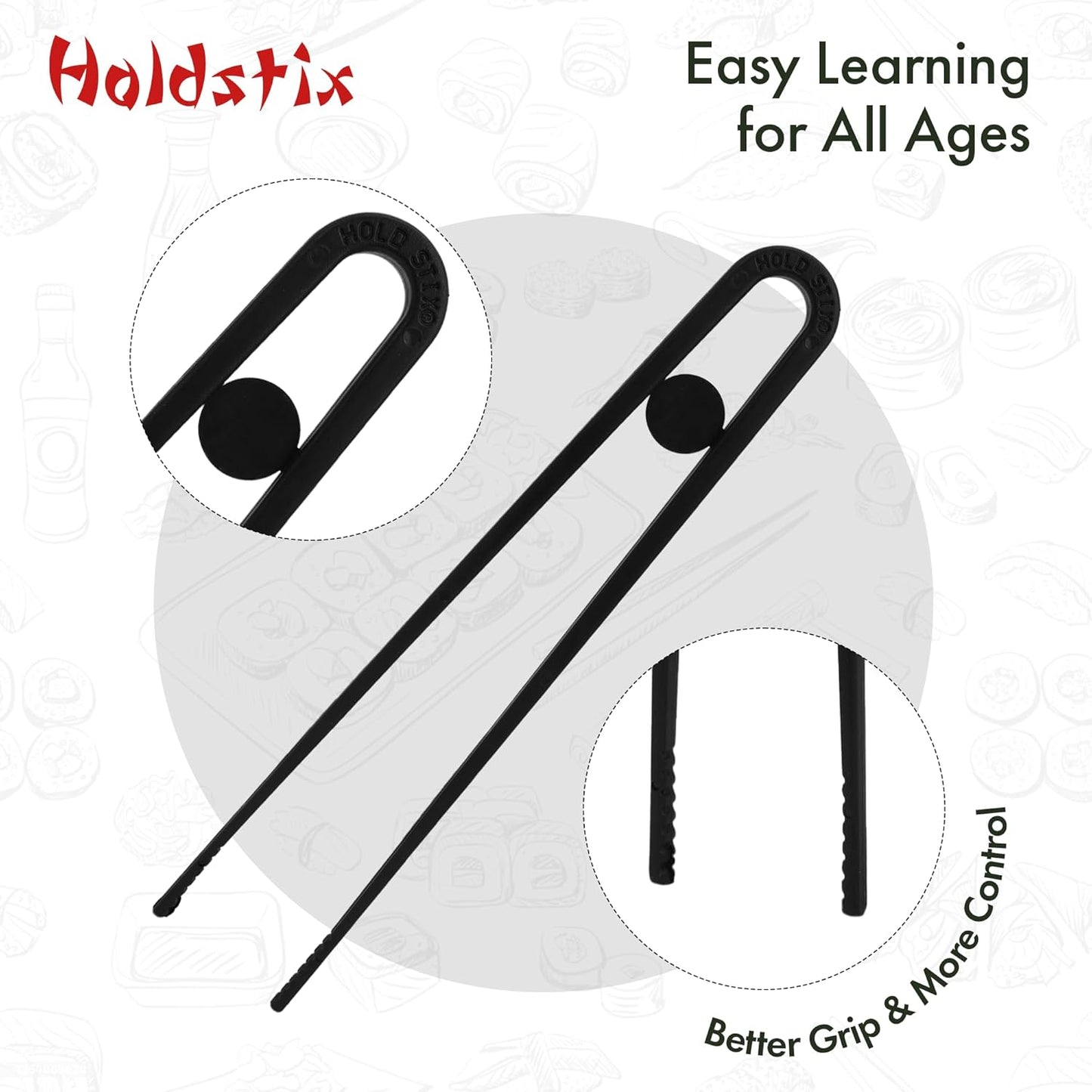 Palillos Holdstix reutilizables para adultos y principiantes multicolor