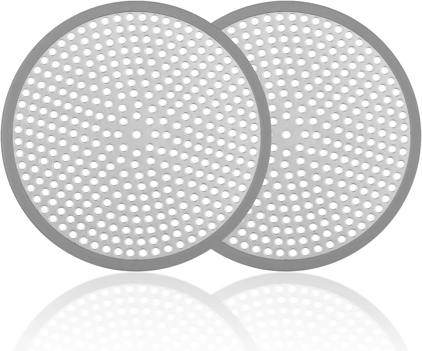 Colador drenaje baño acero inox redondo set 2
